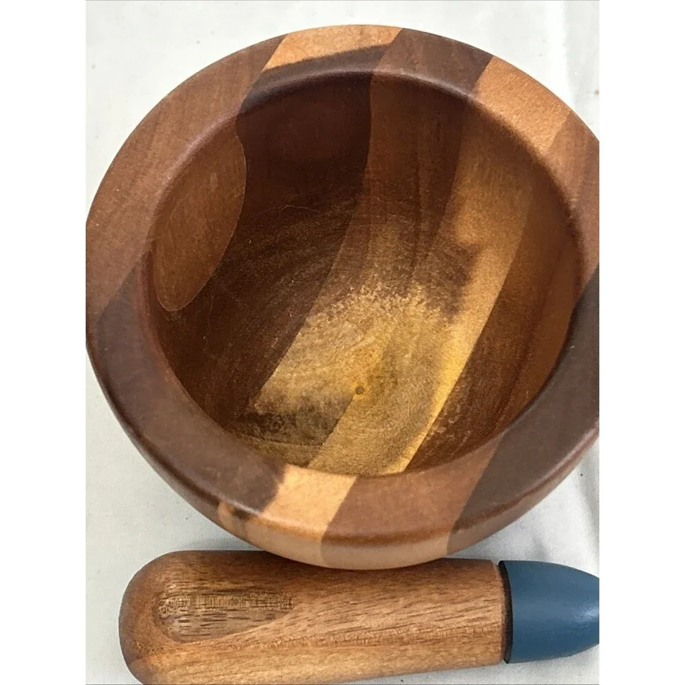 Thyme & Table Acacia Wood Mortar & Pestle